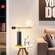 Черная настольная лампа с белым плафоном, Lexi Table Lamp, 50*63 см