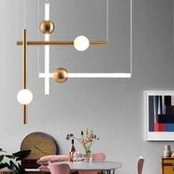 Люстра золотая Elyxi, металл, 120*60 см, светодиодная, LED