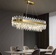 Люстра подвесная, медь, кристалл, GURAY 100*35, металл, LED.