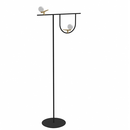 Торшер черный Lumios, 50*170 см, LED, G9*2, металл, 10 Вт