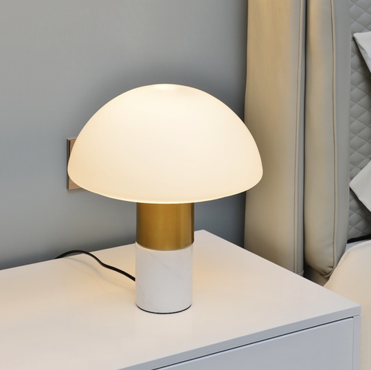 Настольная лампа гриб MUSHROOM FLAIR, 30*35 см, белая