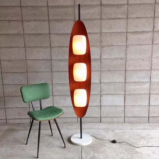 Торшер белый 26*26*160 см, LED, ПММА, мрамор, 24 Вт