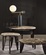 Черная настольная лампа с белым плафоном, Lexi Table Lamp, 50*63 см