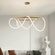 Светильник подвесной бронзовый Eclipsera, металл, трос 120 см, 60*30 см, LED