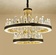 Люстра подвесная ALBENI 80*60 золото, кристалл, металл, LED.