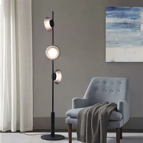 Торшер черный Elvarion, 28*180 см, led, G5, металл, 10 Вт