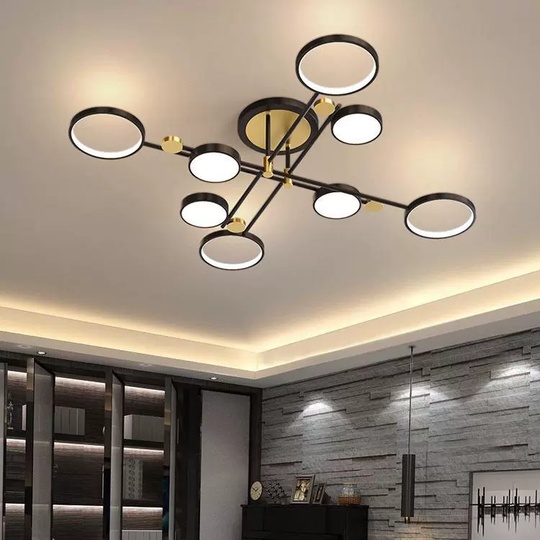 Люстра черная Elystrum, металл, 126*26 см, светодиодная, LED