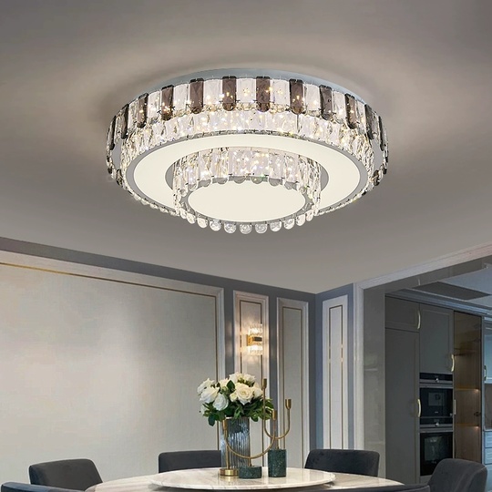 Потолочный светильник, хром, кристалл, MINDY 100*20 металл, LED.