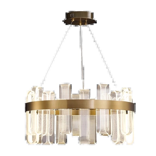 Светильник подвесной медный Evolqua, металл, трос 120 см, 40*30 см, LED