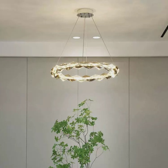 Люстра подвесная, медный, кристалл, AYSE 80*60, металл, LED.
