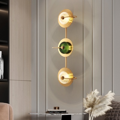 Настенный светильник (Бра) Pancake Triple Wall, золотая бронза, 92*35, светодиодный, LED, 21 Вт
