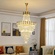 Люстра подвесная, золото, кристалл, LARK 80*130 металл, E14.