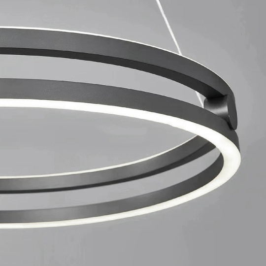 Светильник подвесной черный Elypz, металл, трос 120 см, 40*7.5 см, LED