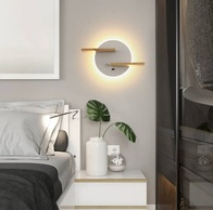 Настенный светильник, Бра, GABE 30*19, белый, дерево, металл, LED.