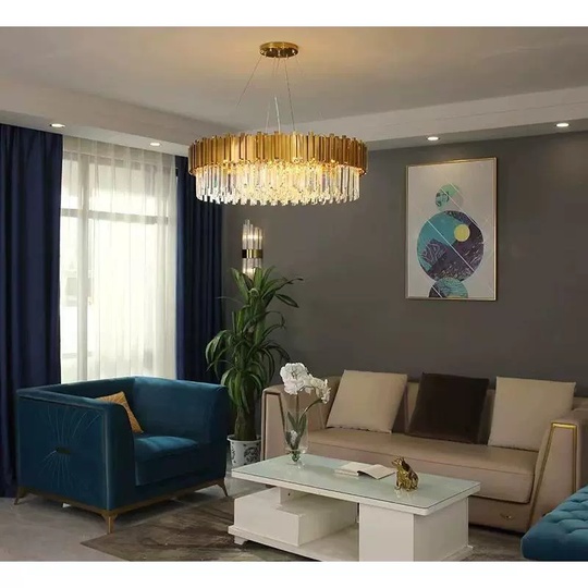 Люстра подвесная, медный, кристалл, ALICIA 60*35, металл, E14.