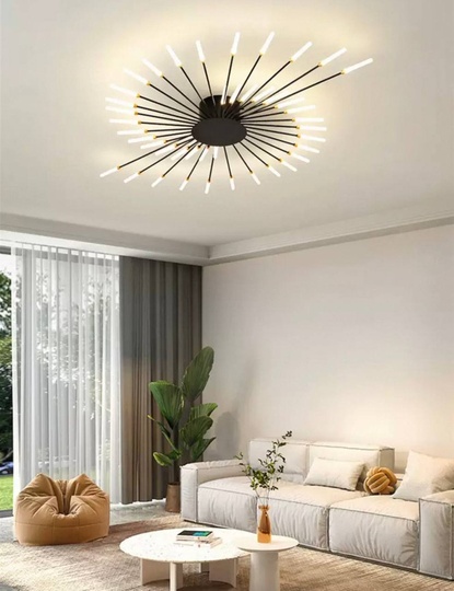 Люстры черная Elyzorn, металл, 80*7 см, светодиодная, LED