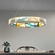 Люстра подвесная, золото, ПММА, RALPH 80*10 металл, LED.