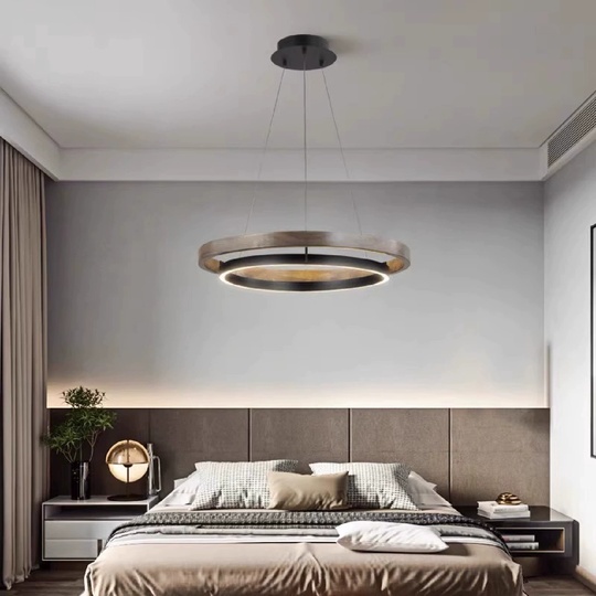 Светильник подвесной черный, коричневый Elyxen, металл, 80*95 см, LED