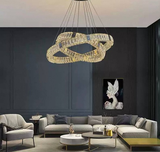 Люстра подвесная CAGLA 40*150 бронза, кристалл, металл, LED.
