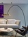 Торшер, латунь, черный, Anterra 220*200, LED, металл, ПММА