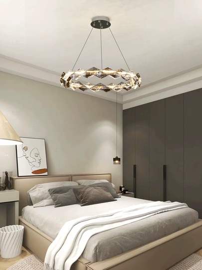 Люстра подвесная, медный, кристалл, AYSE 80*60, металл, LED.