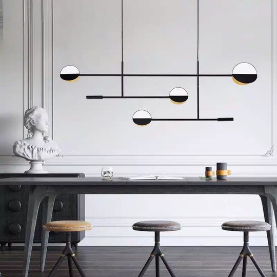 Люстра черная Vexilon, металл, 125*40 см, светодиодная, led