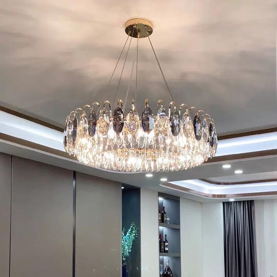 Подвесной светильник BURAK 80*20, золотой, кристалл, металл,  LED.