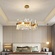 Люстра подвесная, медный, стекло, RADIANT 80*30, металл, LED.