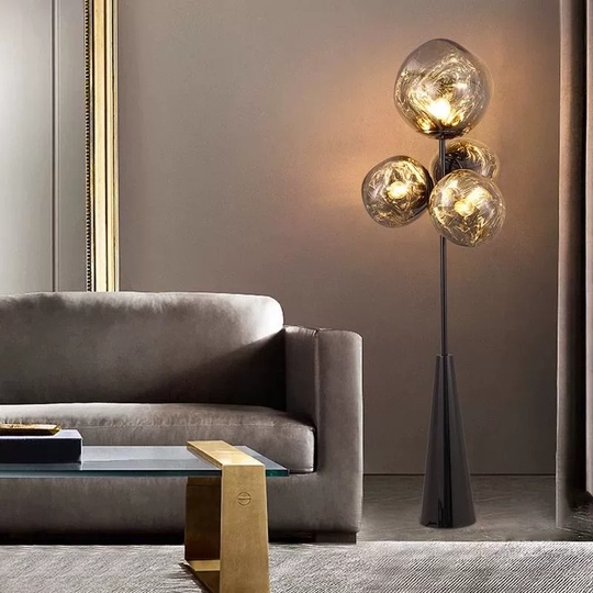 Торшер черный Eleviq, 58*20*175 см, LED, Е27, металл, 14 Вт