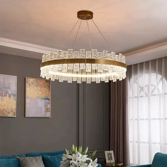 Люстра подвесная, медный, хрусталь, FASHIONABLE 120*16, металл, LED.