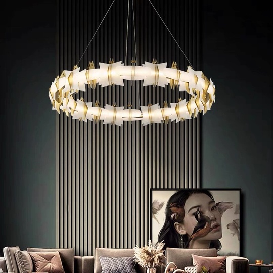 Светильник подвесной медный Elymbriah, металл, трос 100 см, 80*13 см,  LED