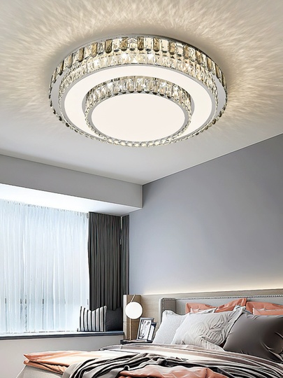 Потолочный светильник, хром, кристалл, MINDY 80*20 металл, LED.