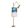 Торшер белый бронза Alqora, 50*170 см, LED, Е27, мрамор, 24 Вт