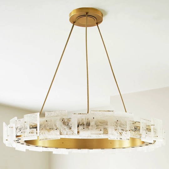 Светильник подвесной бронзовый Alveris, металл, трос 100 см, 80*18 см, LED