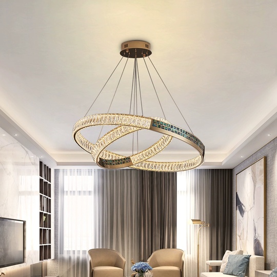 Люстра подвесная ASENA 40*100 бронза, кристалл, металл, LED.