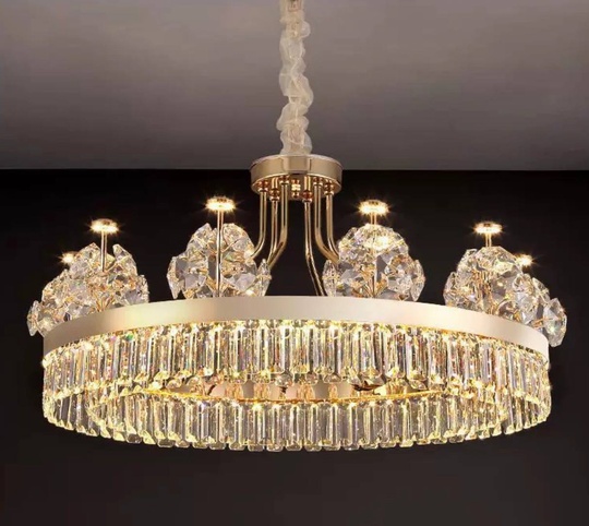 Подвесной светильник OSMAN 80*35, золотой, кристалл, металл,  LED.