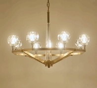 Дизайнерский светильник медный 58*72 см, led, E14, медь, хрусталь, потолочный