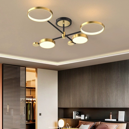 Люстра золотая Aerelix, металл, 75*21 см, светодиодная, LED