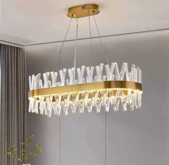 Люстра подвесная, медный, стекло, DRAMATIC 100*25, металл, LED.