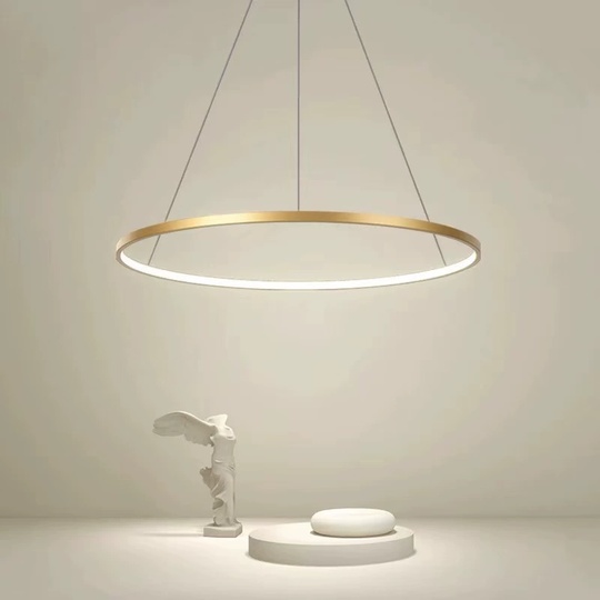 Люстра подвесная, медь, ПММА, WILLOW 40*2 металл, LED.