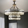 Люстра подвесная BIHTER 50*40 золото, кристалл, металл, LED.