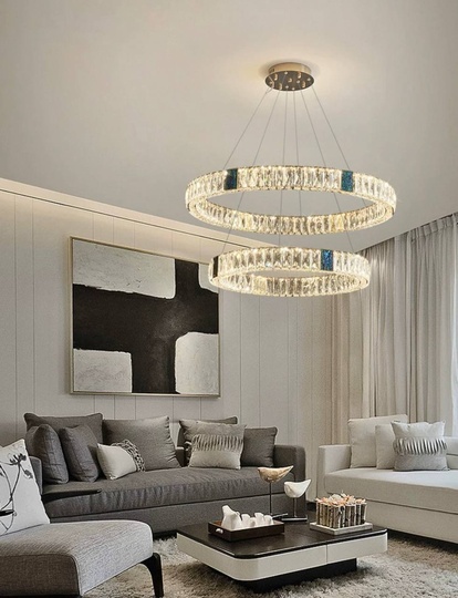 Люстра подвесная CAGDAS 80*150 бронза, кристалл, металл, LED.