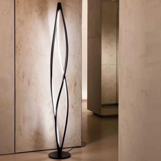 Торшер черный Zenere black 18*18*150 см, LED, ПММА, 14 Вт