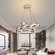 Люстра подвесная, медный, кристалл, AYLIN 80+100, металл, LED.