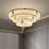 Люстра подвесная CEYHAN 80*35 золотой, хрусталь, металл, LED.