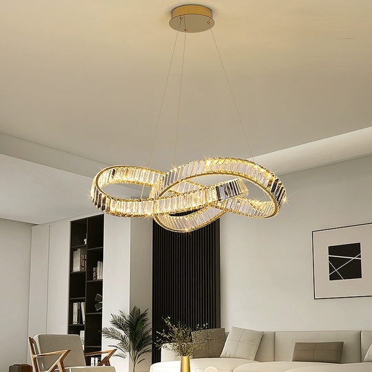 Люстра подвесная, медный, кристалл, AYSEGUL 60*28, металл, LED.