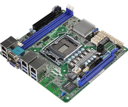 Серверная материнская плата ASRock  E3C232D2I Mini ITX