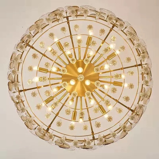 Люстра медная Alivora, медь, трос 50 см, 60*45 см, подвесная, Е14, 7 Вт
