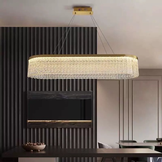 Люстра подвесная BURCAK 100*24 бронза, стекло, металл, LED.