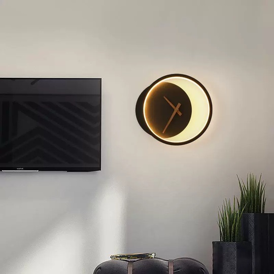 Настенный светильник, Бра, FRED 27*25, песочно-черный, металл, LED.